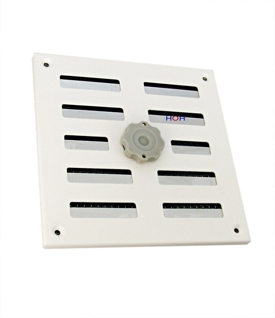 Lüftungsgitter LG 1616 SW Schiebegitter Alu Weiß 155 x155mm Zuluft Abluftgitter