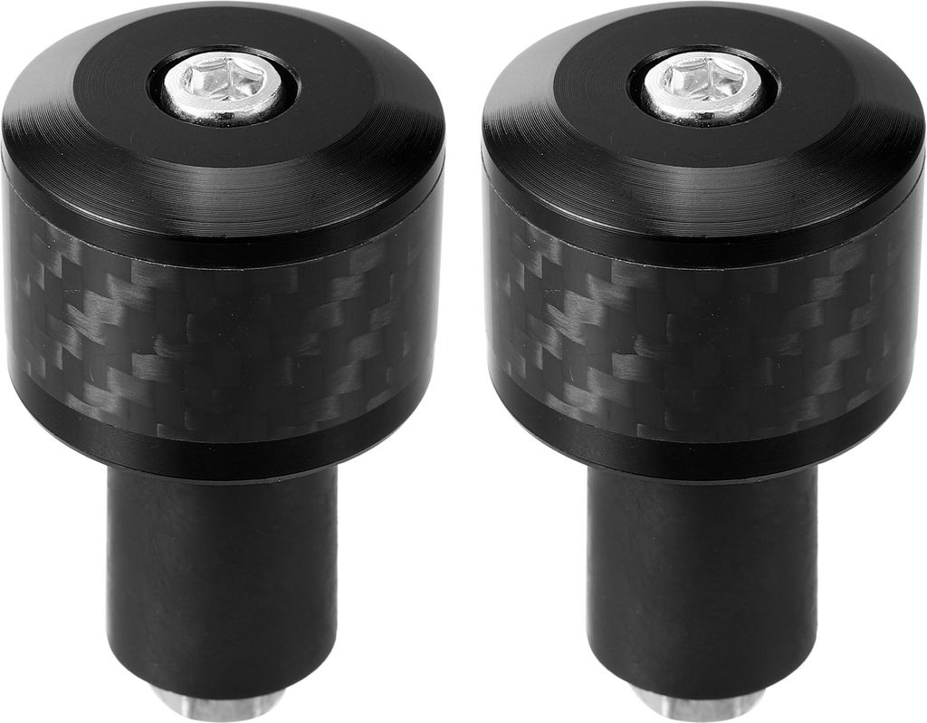 Motorrad Lenkerendstopfen Aluminiumlegierung 7/8" 22mm modisch | Vordere Lenkergriffkappe ausbalancierter Stecker schwarz 2 Stück