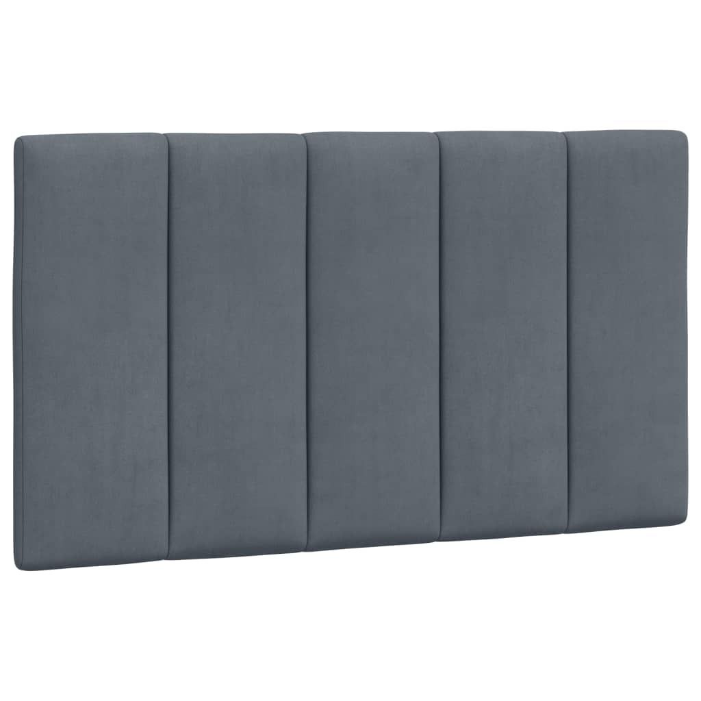 Kopfteil-Kissen "Hanko" Dunkelgrau 80 cm Samt