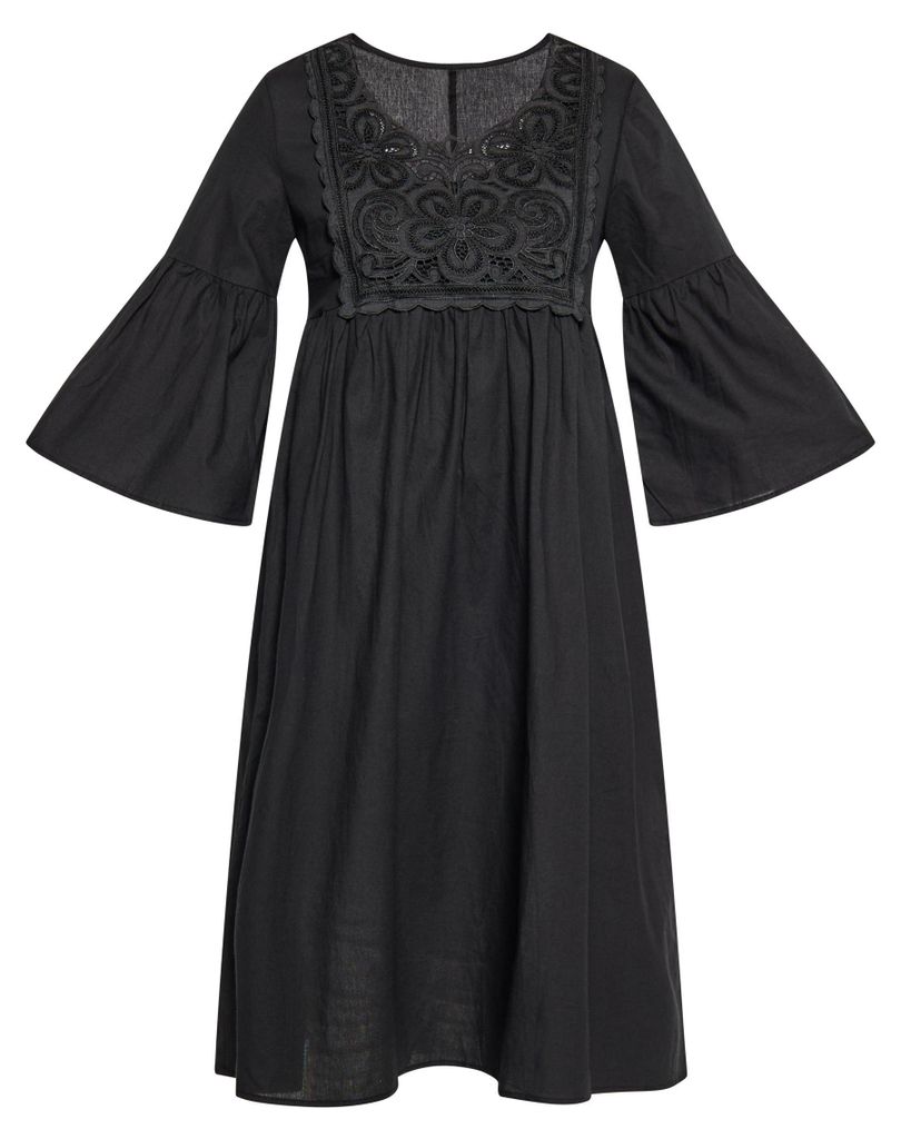 Jeona damen kleid - schwarz, M