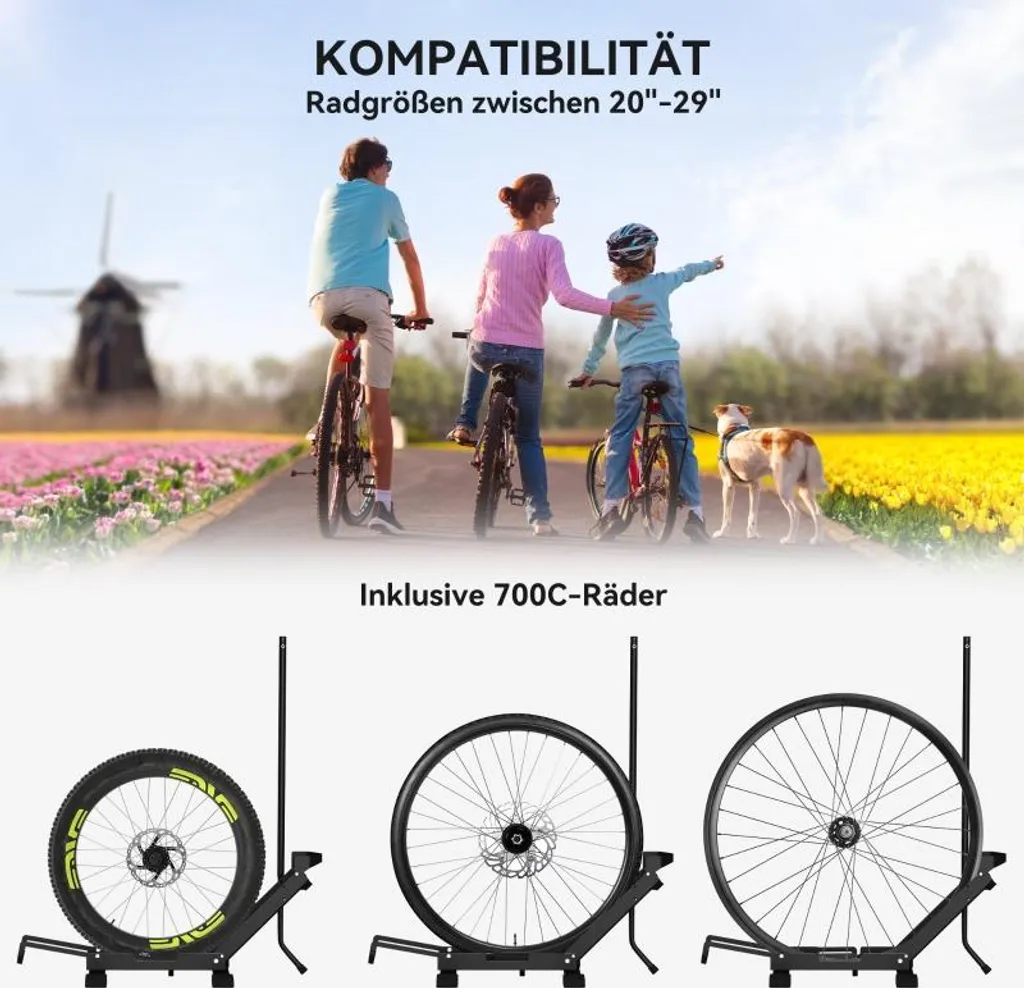 Râtelier pour Vélos Multiple en Acier Noir Support de Sol 80mm Large - 4