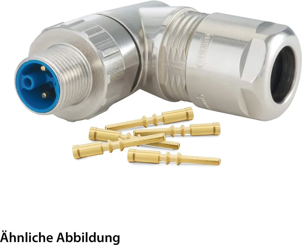 Connecteur d'Alimentation M12 Coudé Hummel 4+PE pour Puissance Électrique