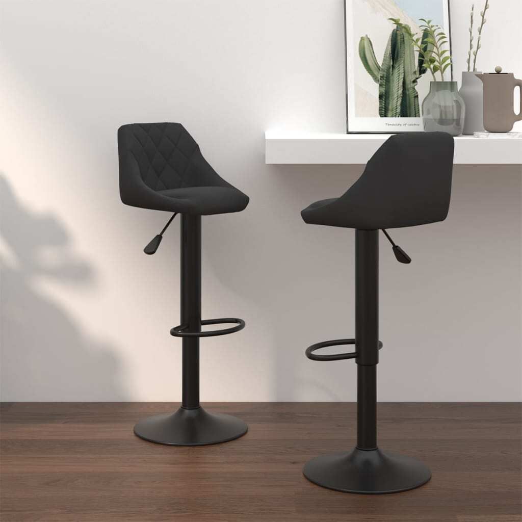 Maison Exclusive - Barhocker 2 Stk. Schwarz Samt