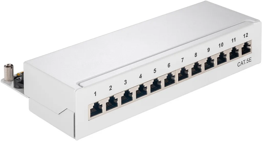 Mini Patch Panel 12 Porte Goobay 93041 Cat 5e STP - Setup Pulito