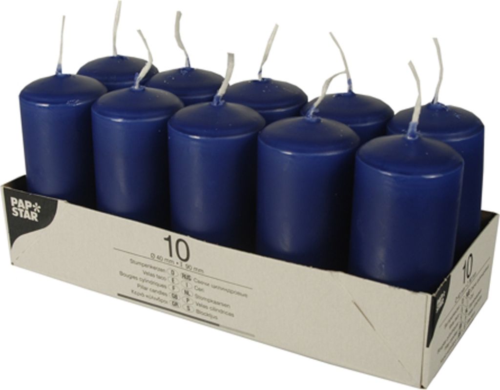 10 candele a colonna PAPSTAR blu scuro Immagine del prodotto 