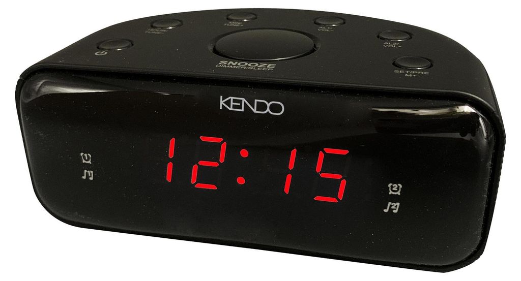 KENDO Radiowecker Alarm Clock 24EXSW schwarz Produktbild 