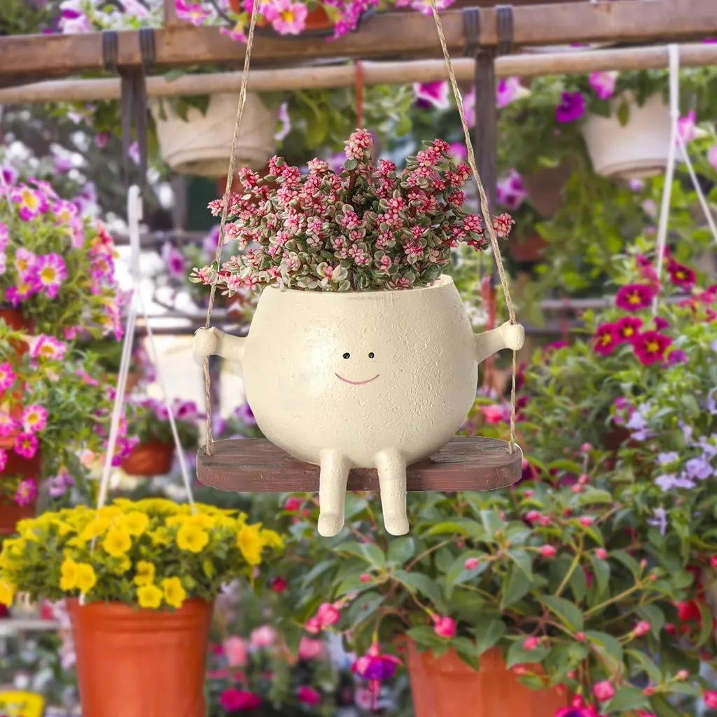 Pot de fleurs oscillant résistant aux UV idéal pour intérieur et terrasse