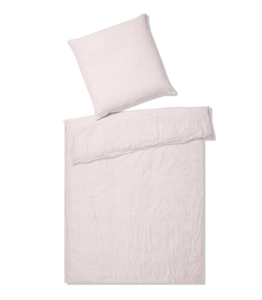 elegante Halbleinen-Bettwäsche-Garnitur Breeze Farbe rose Größe 240x220+2x40x80cm