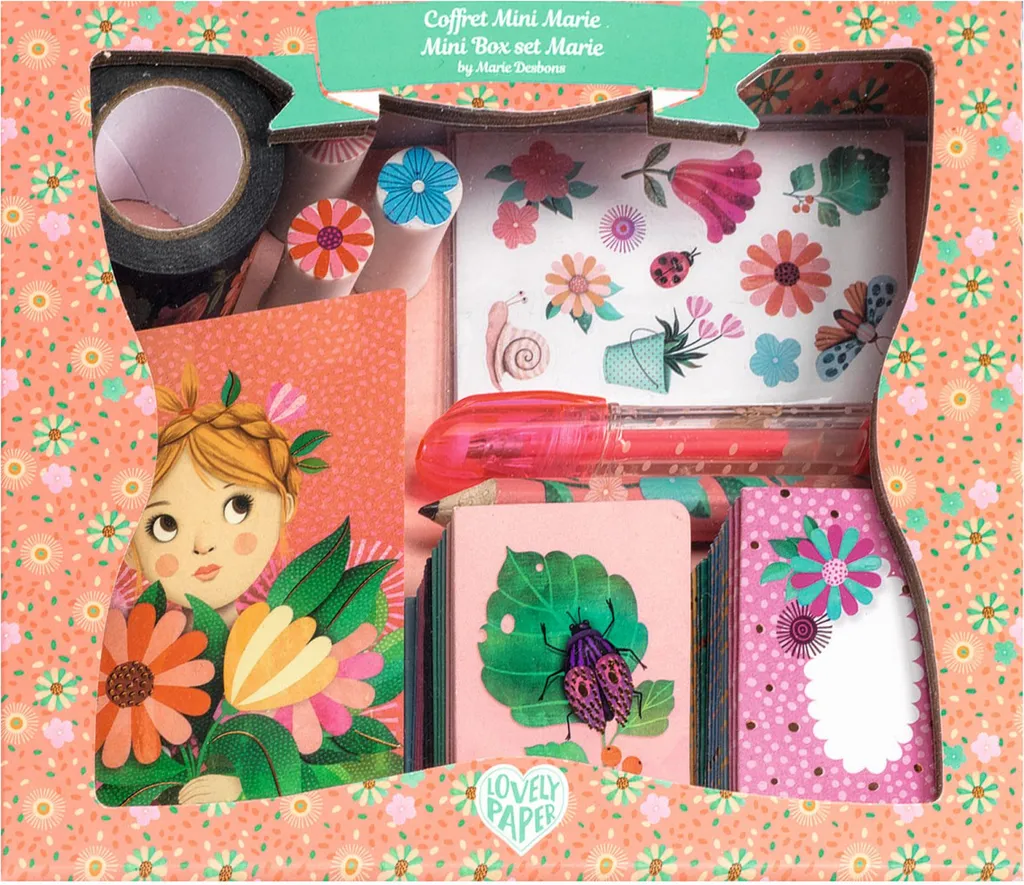 Set papeterie Marie Djeco aux motifs poétiques et finitions luxe