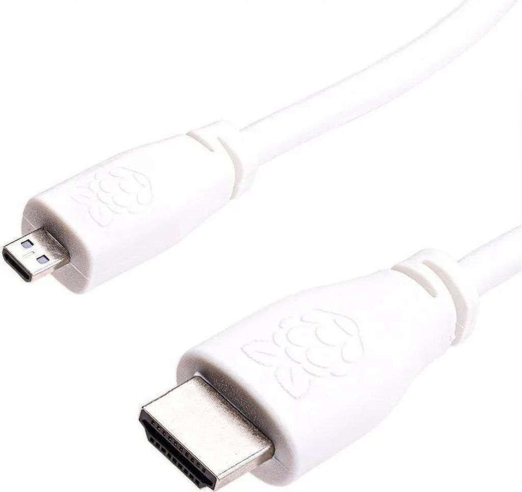 offizielles Raspberry Pi Micro HDMI Kabel, weiss, 2,0m
