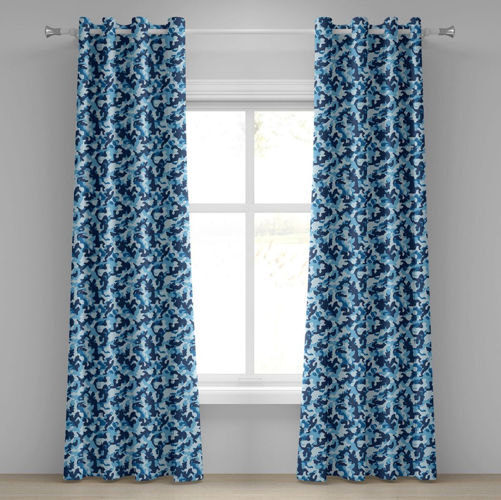 ABAKUHAUS Tarnen Ösenvorhang, Kostüm-Muster mit leuchtenden Farben-Palette Abstract Composition Concealment, Dekorative 2-Panel-Fenstervorhänge,...