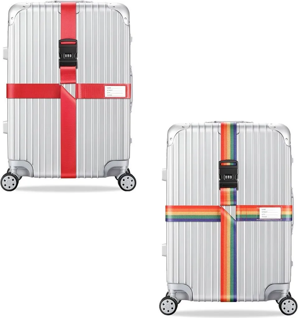 Cinghia Valigia Incrociata Set di 2 Multicolore | Viaggia con Stile