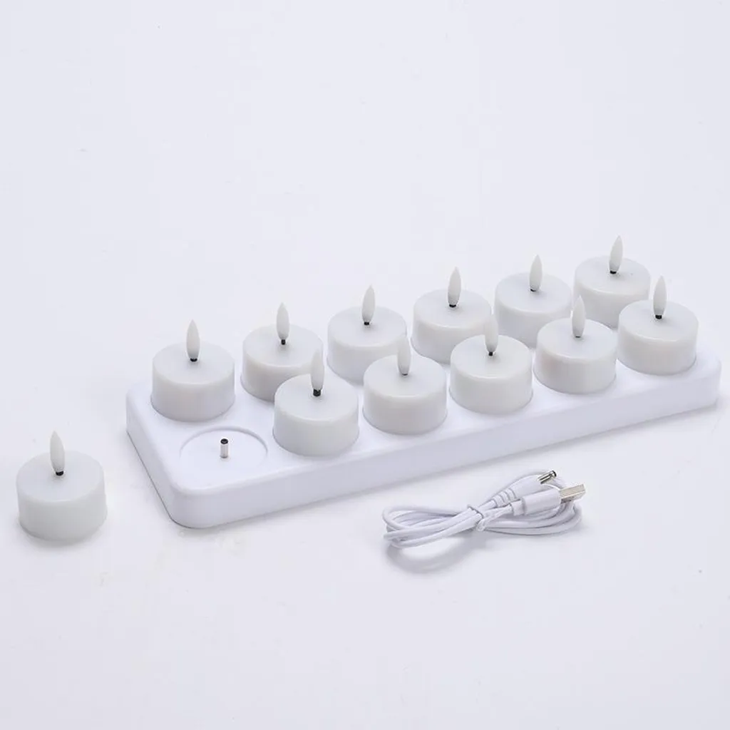 Set de bougies LED pour décoration de table et mariage - Rechargeable