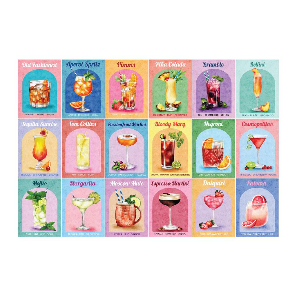 House of Puzzles Puzzle Colourful Cocktails 1000 Teile Puzzlespiel