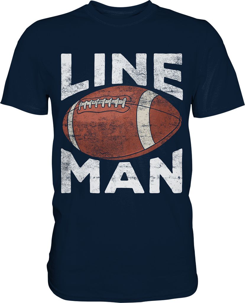 American Football Lineman T-Shirt – Navy / 4XL Produktbild 