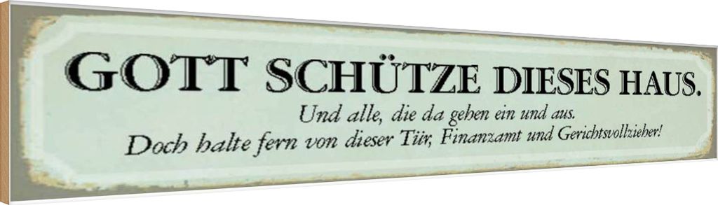 vianmo Holzschild 10x46 cm Gott schütze diese Haus und alle Spruch Zitat