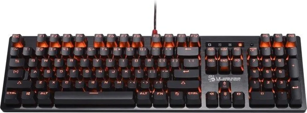 Clavier Mécanique de Jeu A4Tech B820R Noir avec Éclairage LED Multicolore