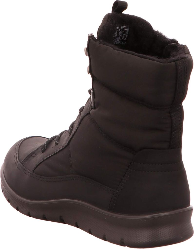 Ecco Babett Boot Schwarz Leder/Textil Größe: 40 Normal