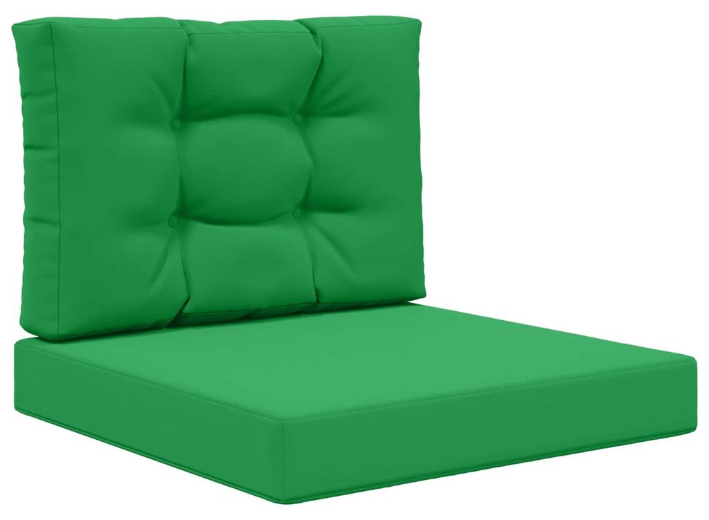 vidaXL Sofakissen für draußen 2 pcs Grün Polyester