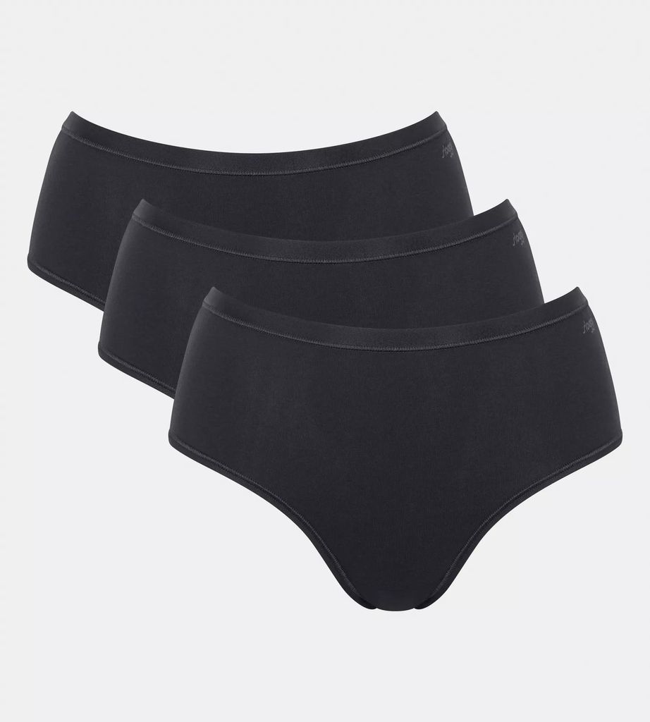 Sloggi Bio Damen-Hüftslip Go Daily Baumwolle" 3er-Pack schwarz L"