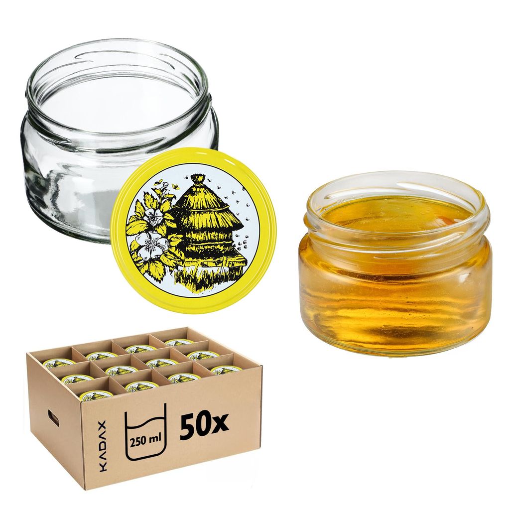 KADAX kleine Einmachgläser 250 ml, Marmeladengläser mit Deckel, Luftdichte Gläschen zum Verschenken