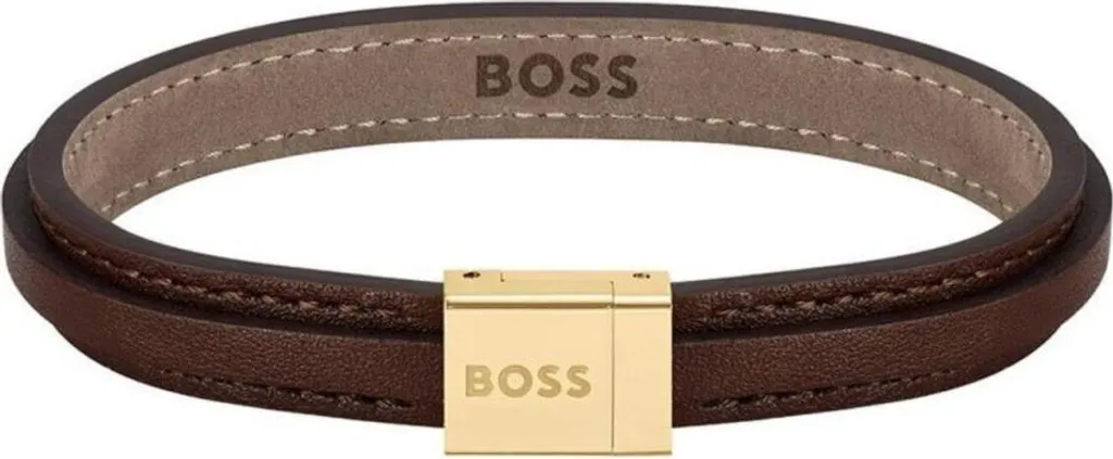 Bracelet cuir marron homme Grover 1580329 : Idée cadeau 17,5 cm