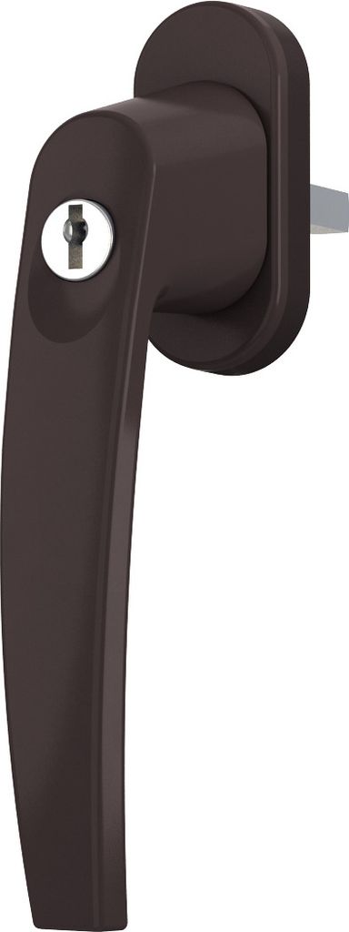 Fenstergriff Rasterolive abschliessbar Kinderschutz Fensterklinke Braun RAL8019