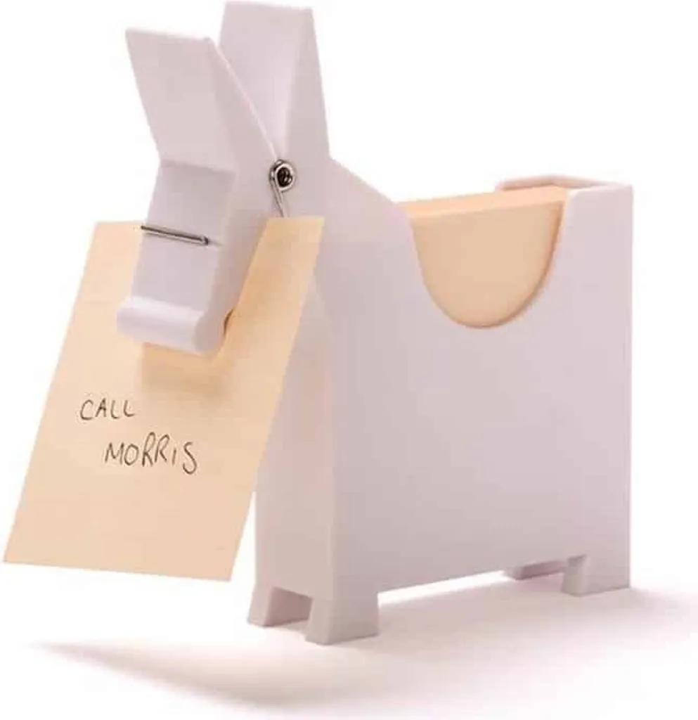 Support de Notes Design en Forme d'Âne Blanc pour Organisation de Bureau - 2