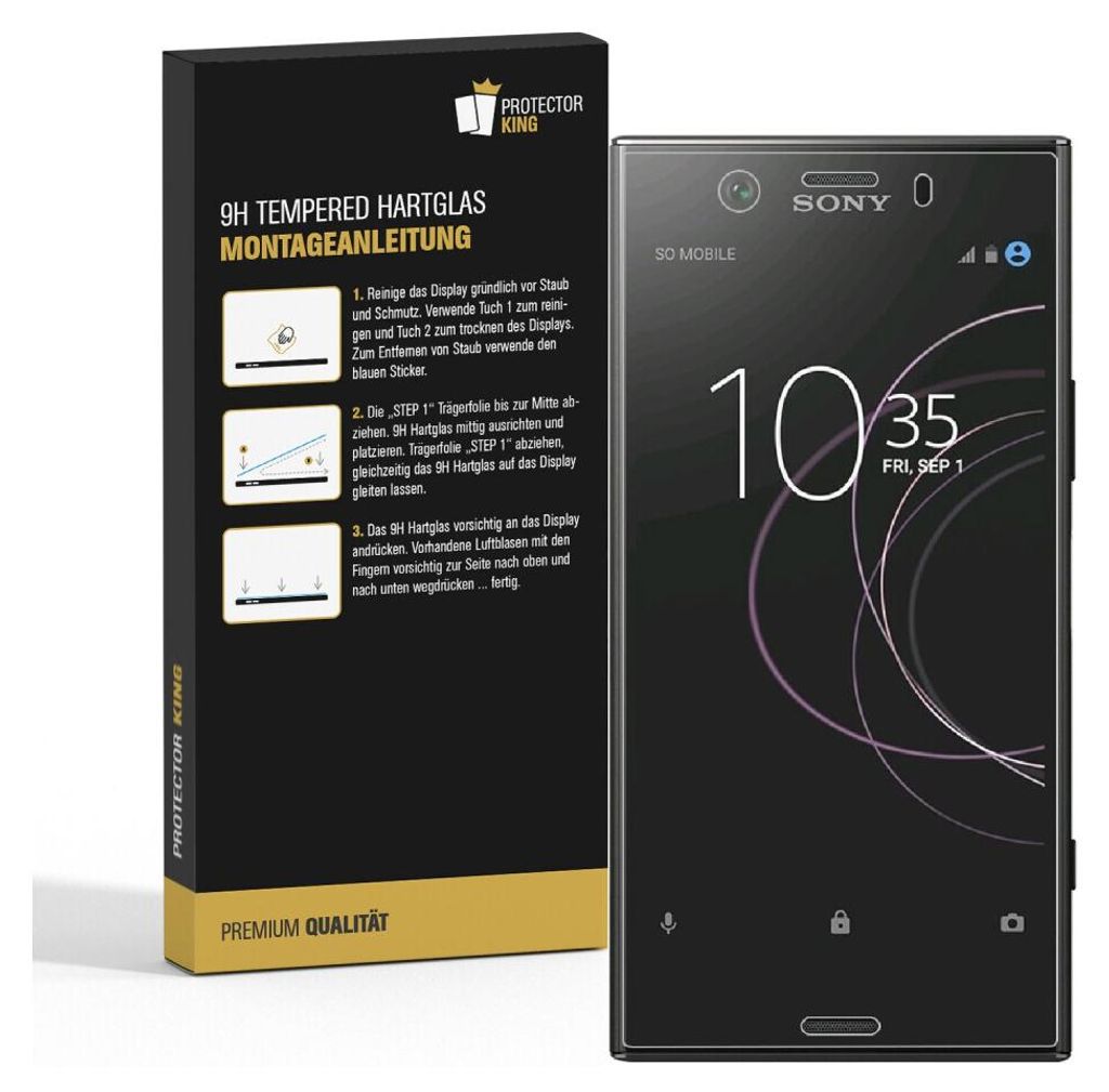 1x 9H Harthlas für Sony Xperia XZ Premium Displayschutz Produktbild 