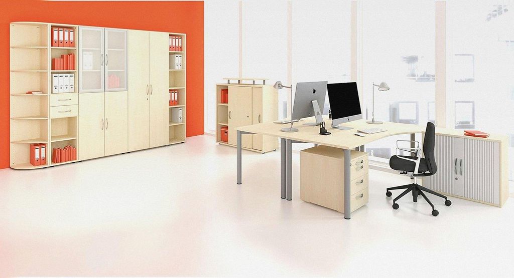 Schranksystem Flex Regal, HolzNachbildung Ahorn, 40 x 40 x 180.8 cm