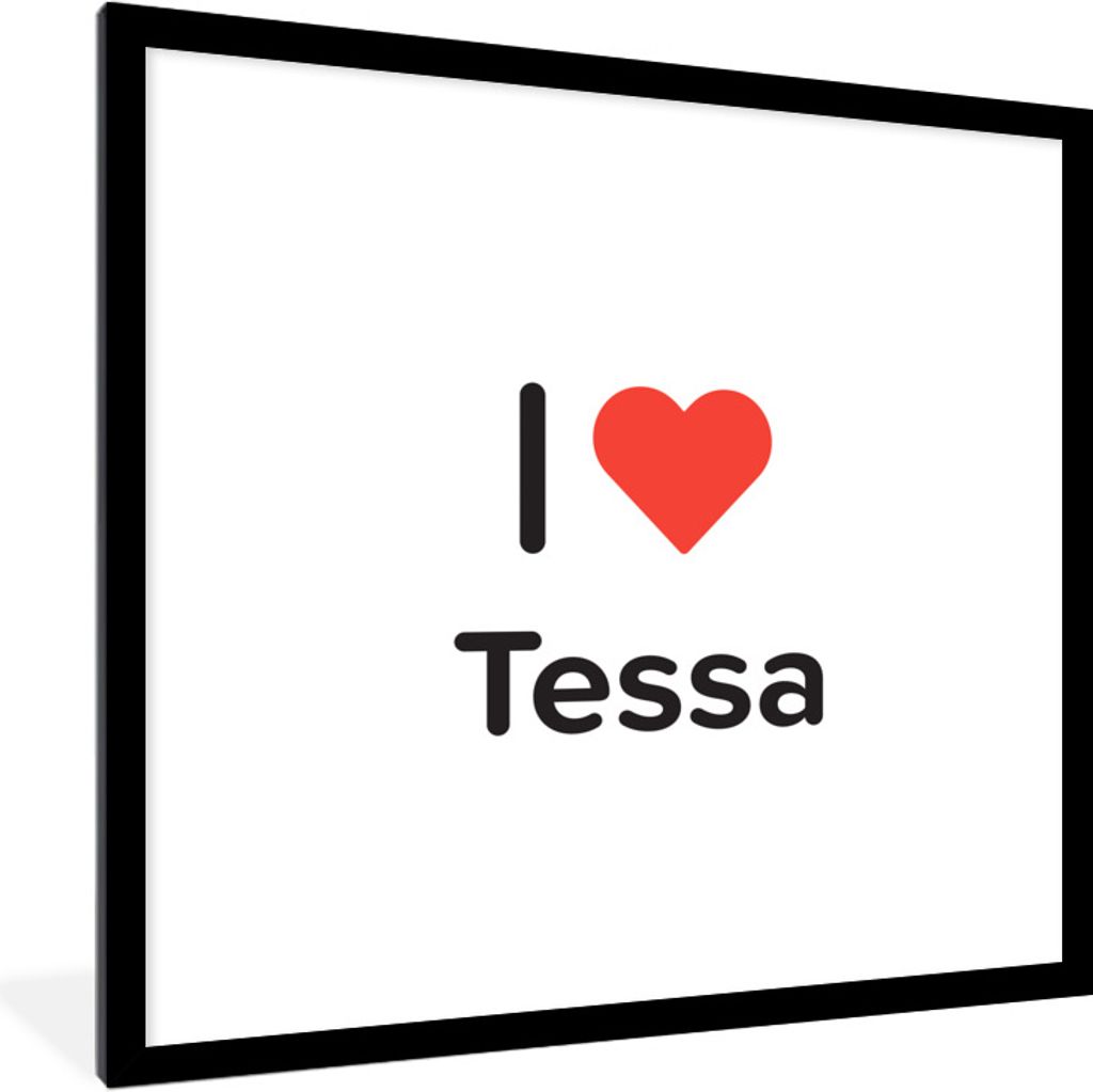 MuchoWow® Gerahmtes Poster Ich liebe - Tessa - Mädchen Produktbild 
