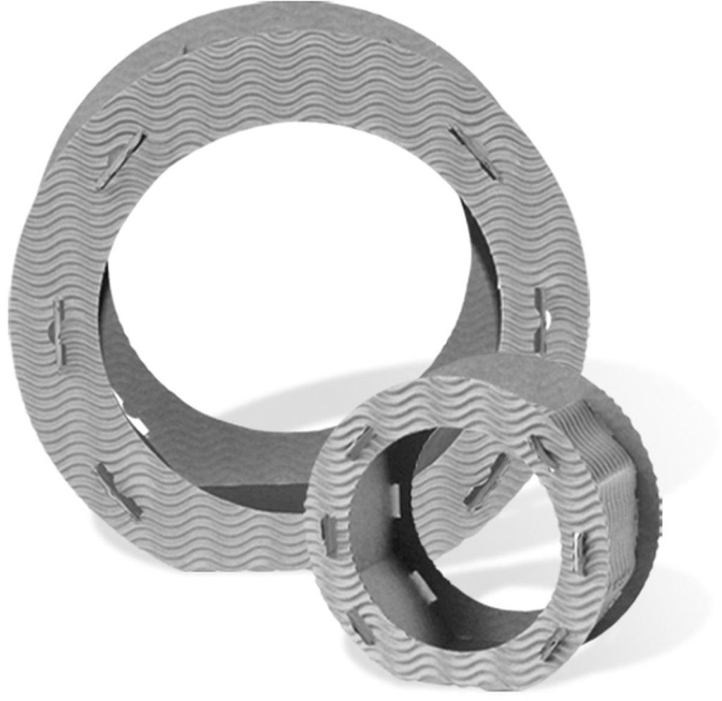 Laternen rund 3D-Wellpappe 21cm VE=10 Stück weiß Produktbild 