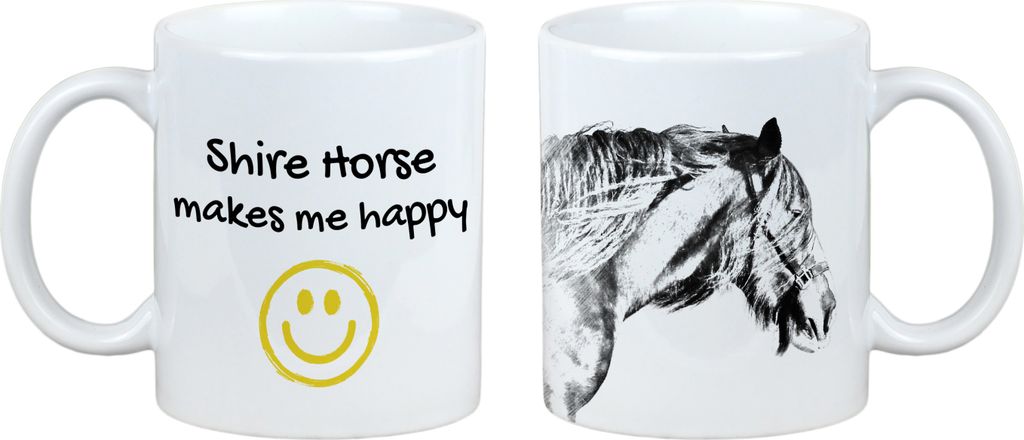 Shire - Becher mit Pferd, fröhlicher Becher für Hundefreunde, personalisiertes Geschenk der Marke Art-Dog