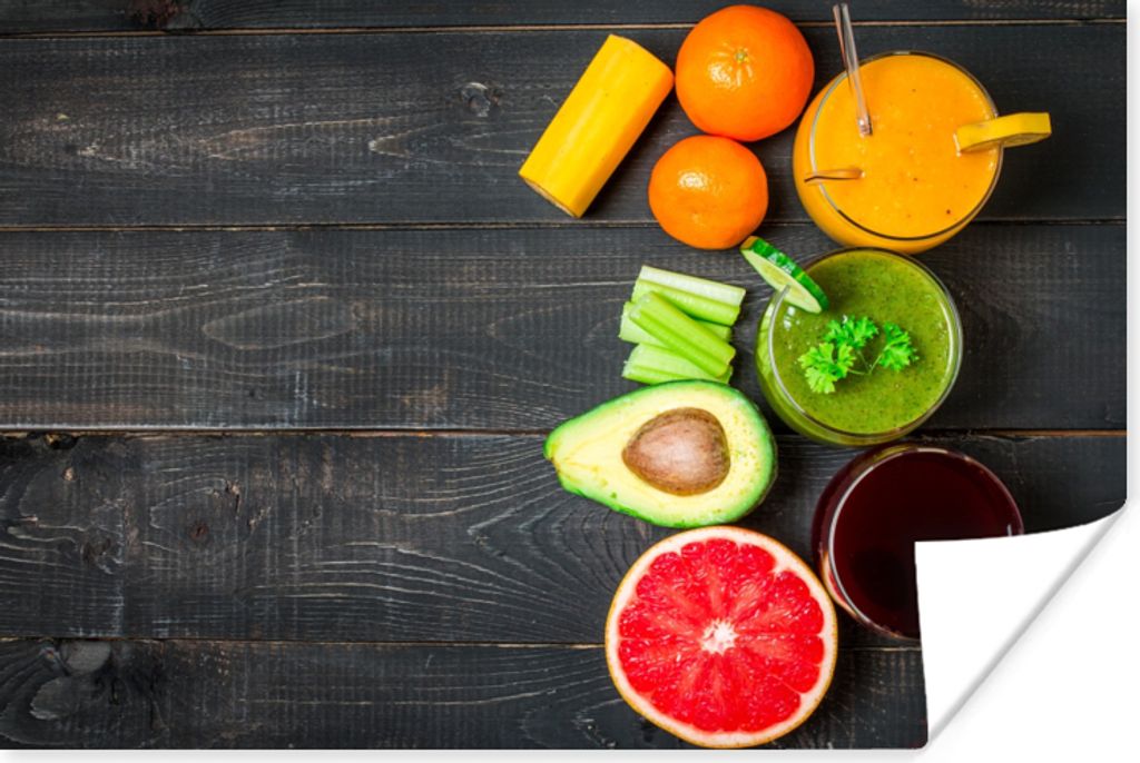 MuchoWow® Poster Obst - Smoothie - Industriell - Sommer Produktbild 