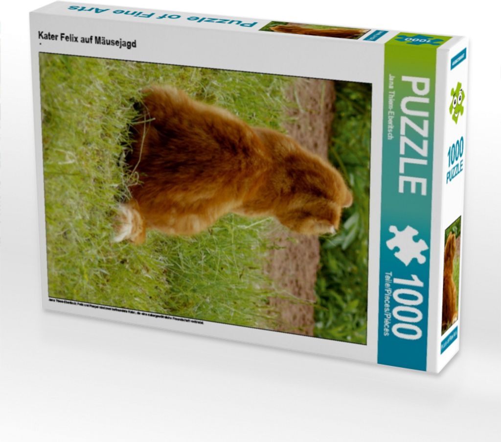Calvendo Kater Felix auf Mäusejagd 1000 Teile Puzzle hoch 480x640mm, Thiem-Eberitsch Jana; 7347557