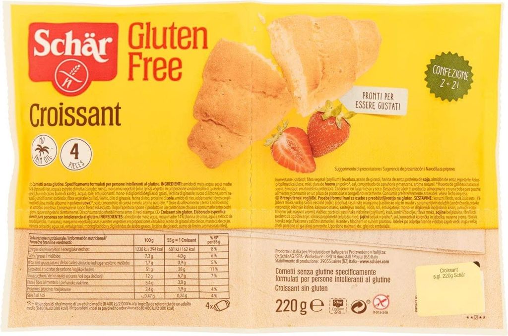 Schär Croissant Squirrel 220g, pack of 6