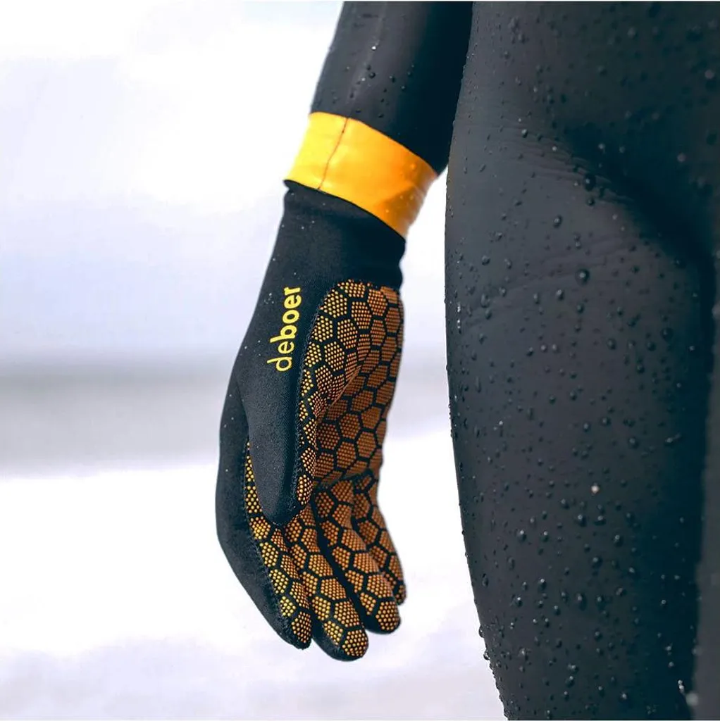 Gants néoprène anti-froid Deboer Polar 2.5 mm S orange contre l'eau