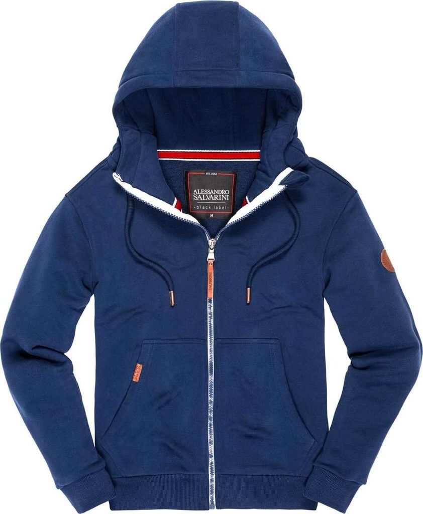 Stylische Herren Sweatjacke Petrolblau Größe L - Gr. L Produktbild 6