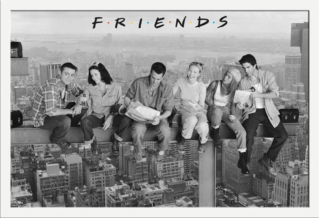 Cornice Bianca Shinsuke con Poster Friends Trave 61x91,5 cm Vetro