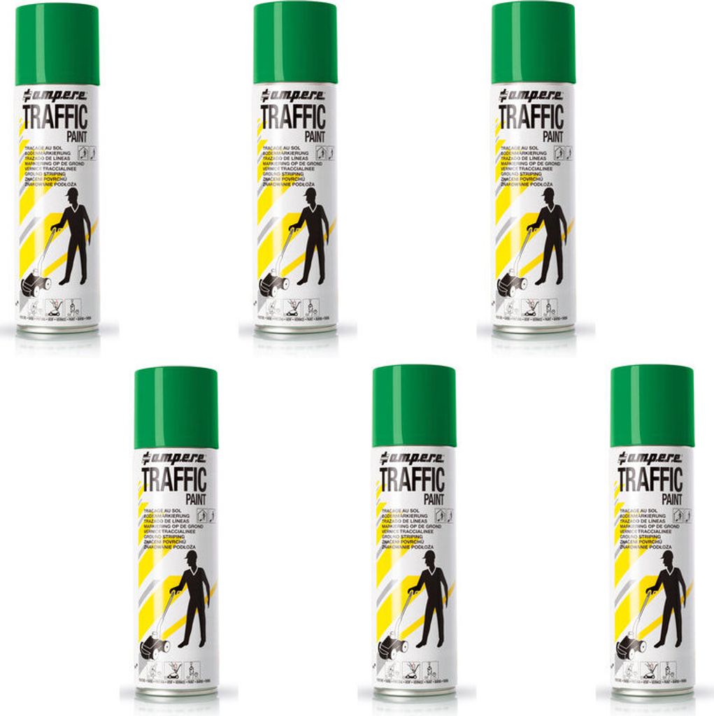 Traffic Paint Bodenmarkierungsfarbe Spraydosen für Markierwagen(grün,6)