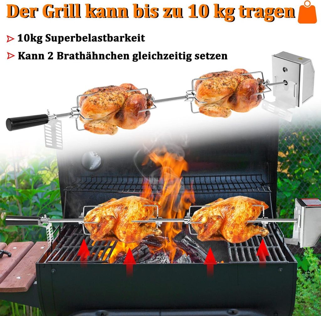 Fire Wire Grillspieß Set - 2 Flexible Spieße Aus Spezialstahl