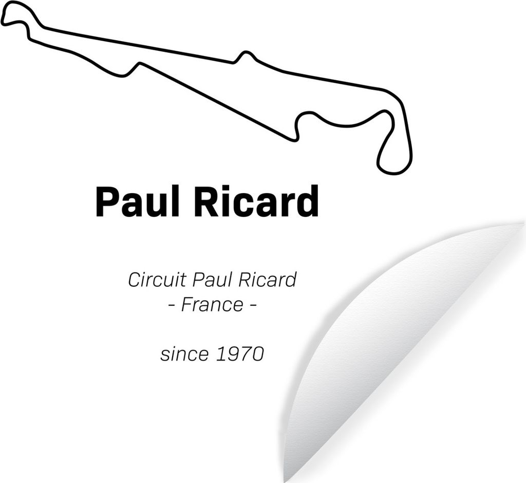 MuchoWow Runde Wandtattoo - Wandsticker Tapete Aufkleber Formel 1 - Frankreich - Rennstrecke Ø 100 cm Selbstklebend und Repositionierbar - Wanda...