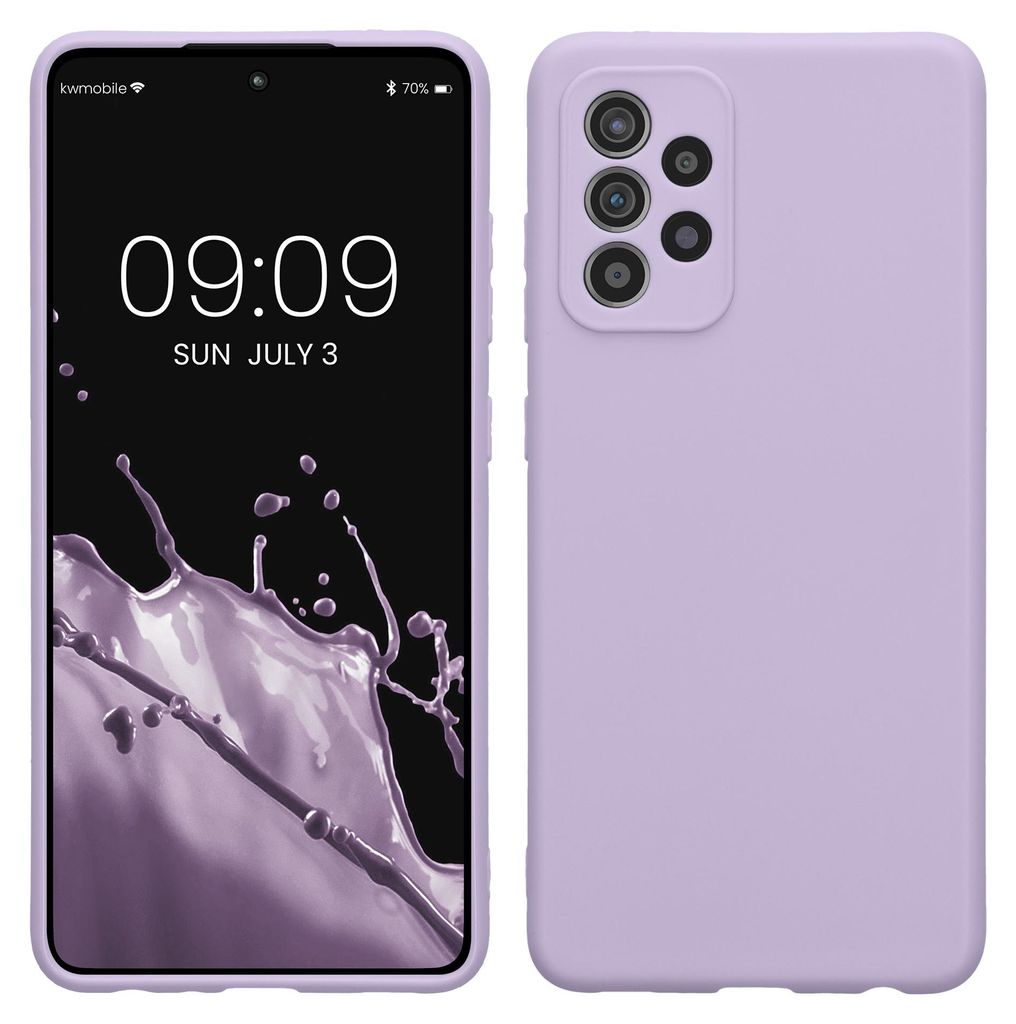 kwmobile Handyhülle für Samsung Galaxy A52 / A52 5G / A52s 5G Hülle - weiches Handy Silikon Case - Schutzhülle Cover - Lavendel