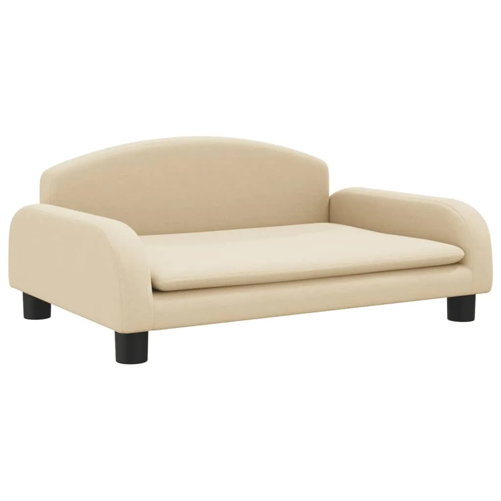 Divano per bambini crema 70x45x30 cm in tessuto