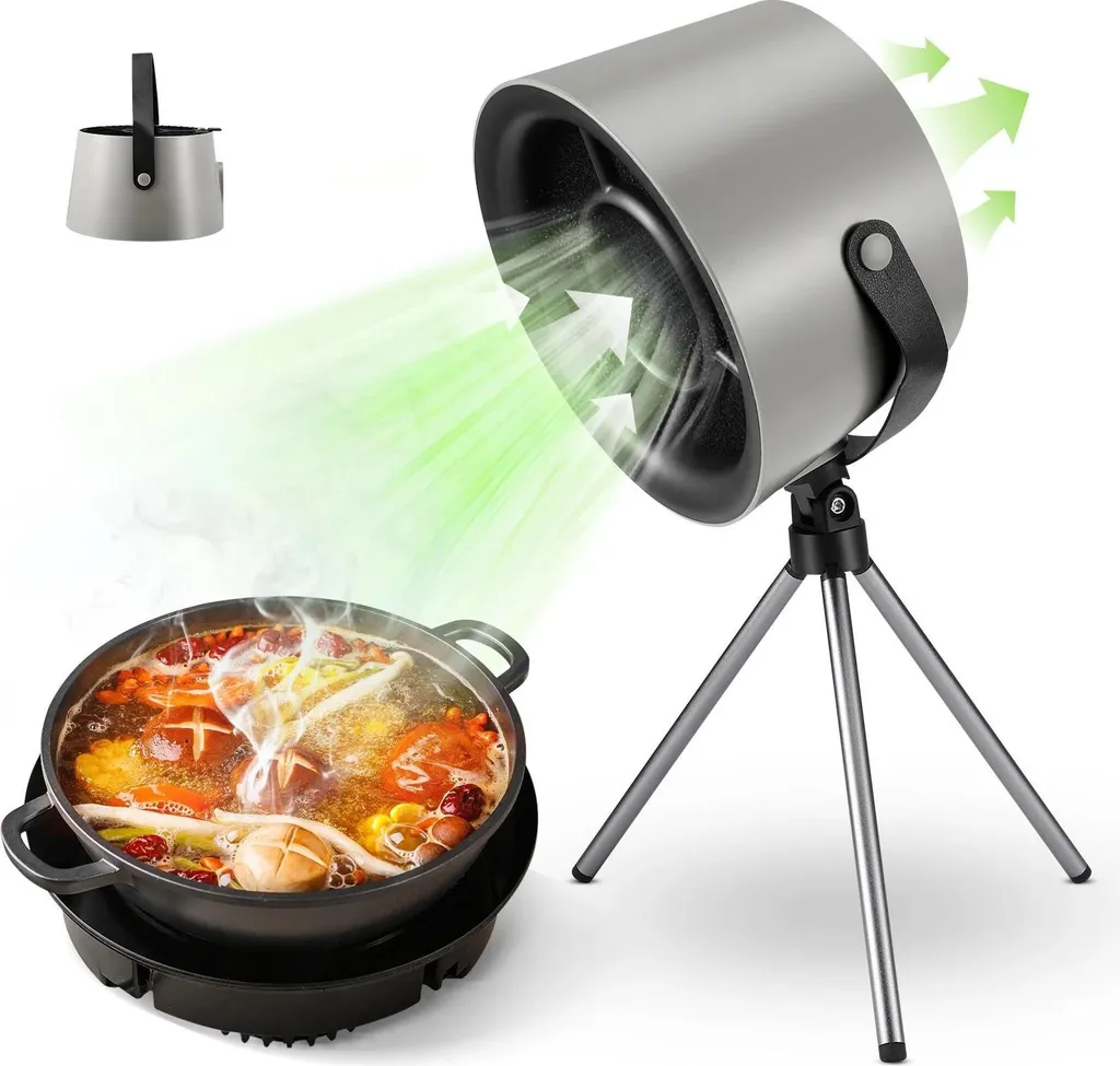 Hotte de table 3 vitesses avec filtre à graisse pour barbecue et fondue