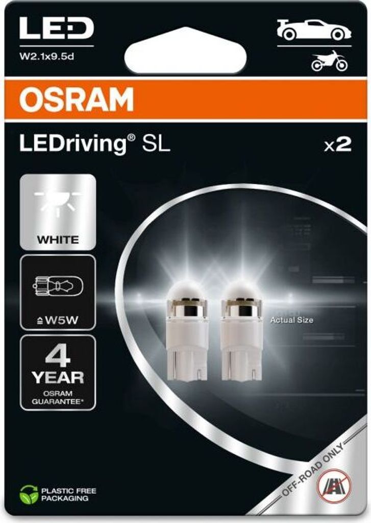 Packaging for OSRAM LEDriving SL bulbs.