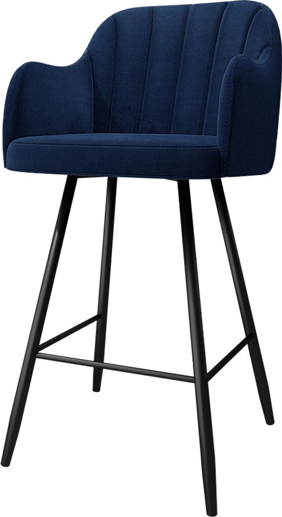 MIRJAN24 Barhocker SH1, Polsterhocker, Barstühle, Beine aus Metall, 56x52x105 cm (Farbe: Magic Velvet 2216)