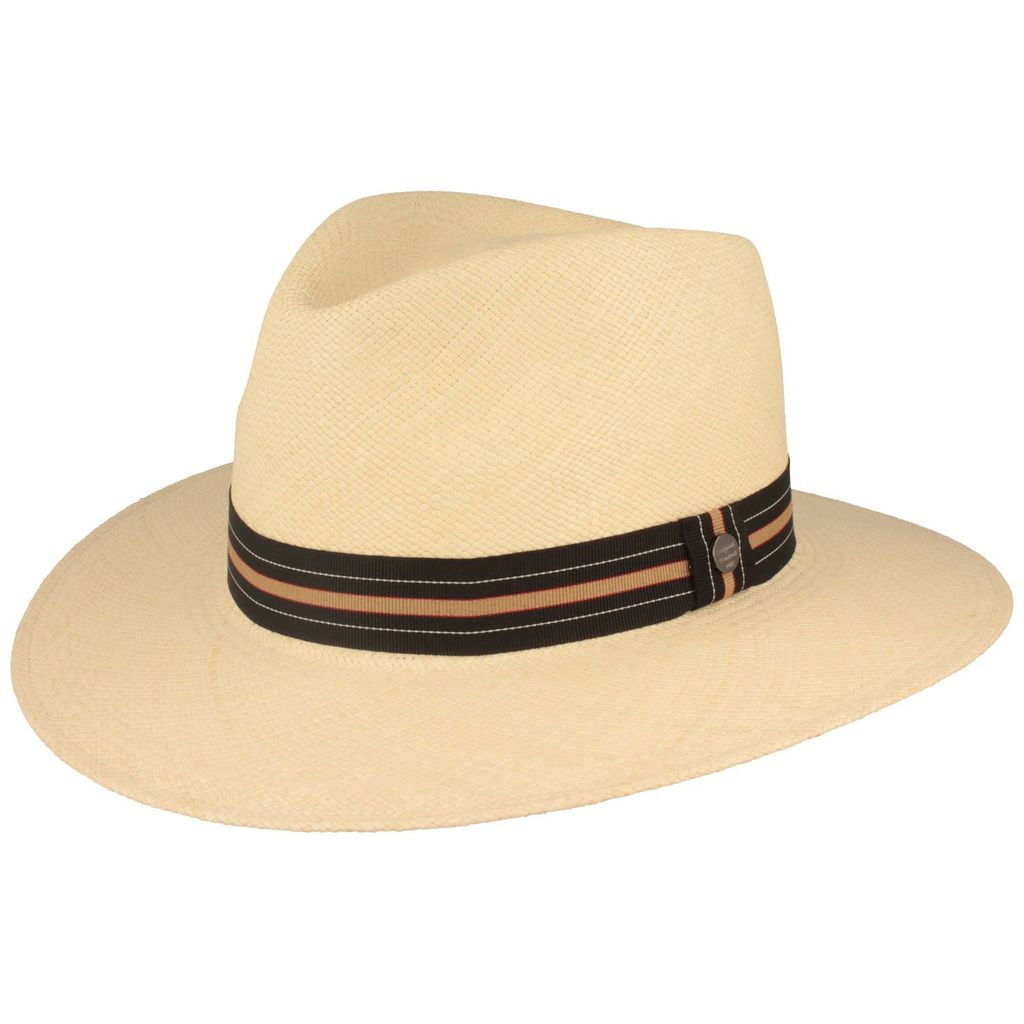 Breiter Panamahut Streifen-Band & UV-Schutz 50 von Hut-Breiter, beige, Gr. XXL