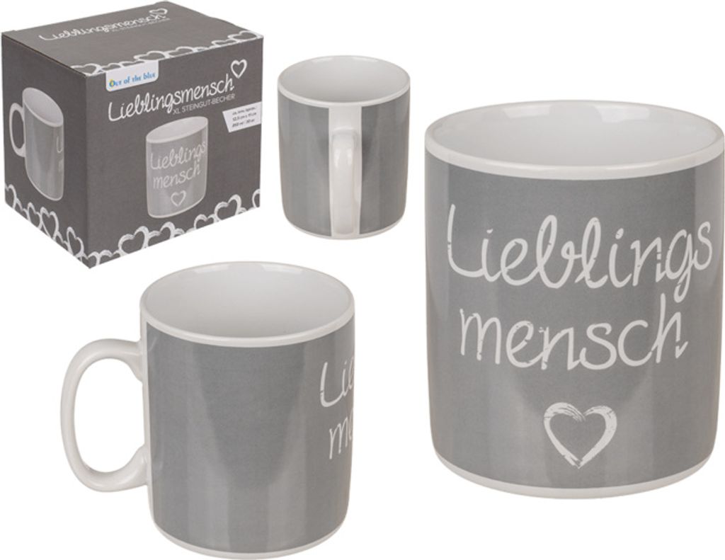 Becher, Lieblingsmensch, ca. 12,5 x 11 cm, Produktbild 