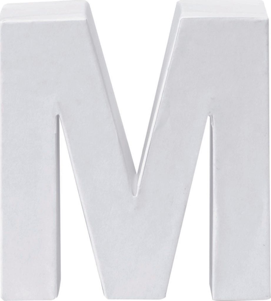 GLOREX Papp-Buchstabe M, Braun, 10 x 9 x 3,5 cm